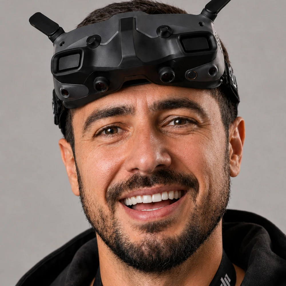 Drone pilot character - expression variant 1