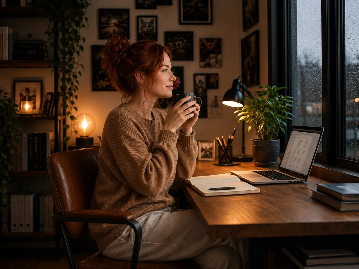 Ruby in her office